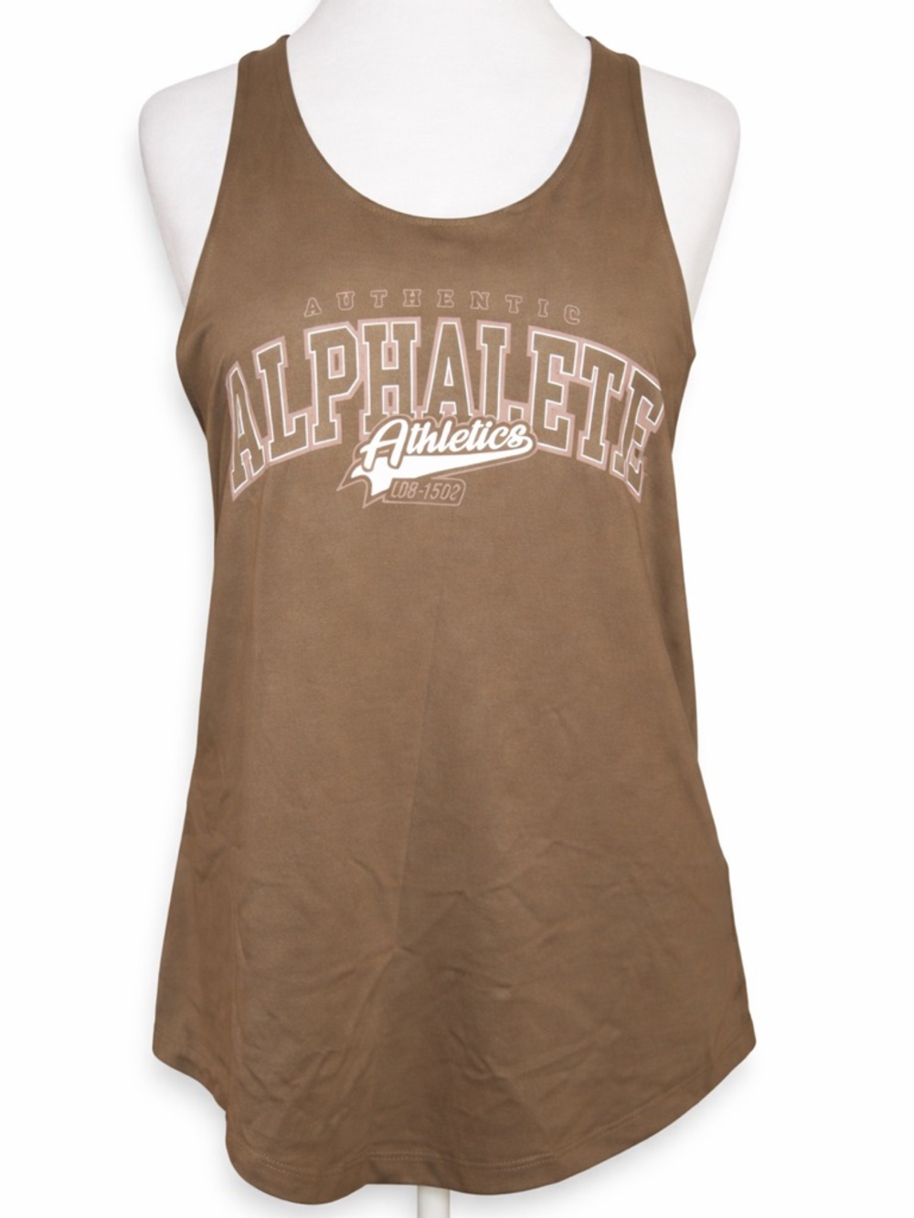 Alphalete Athletics Graphic Tank Top XL Taupe Gym Athleisure